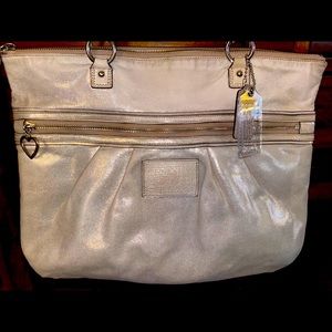 Rare Coach metallic large tote